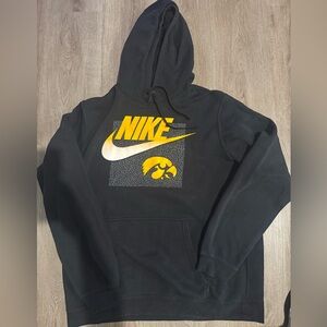 Nike Black and Gold Iowa Hawkeyes Men's Sweatshirt Hoodie